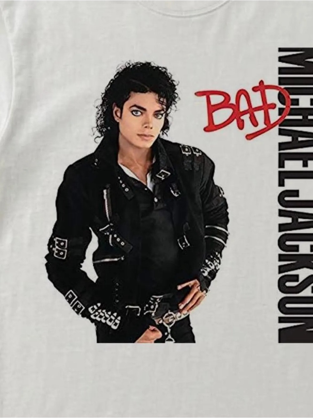 Micheal Jackson Bad Era Shirt, Pop  Graphic Band T-Shirt with Black - Picture 2 of 2